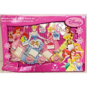 Disney Store Decorate A Princess Deluxe Activity Set Art Kit Glitter Ribbon Gems